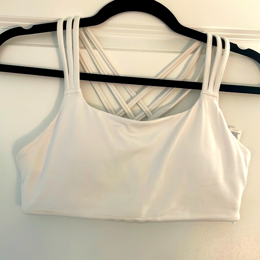 White Athleta Sports Bra